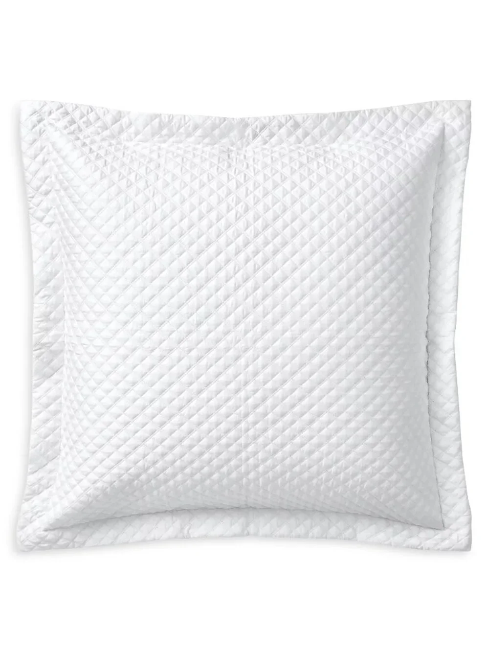 NWT Ralph Lauren RL Quilted Sateen Argyle Studio White Size European Sham